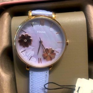 Pearl Face Fossil Watch